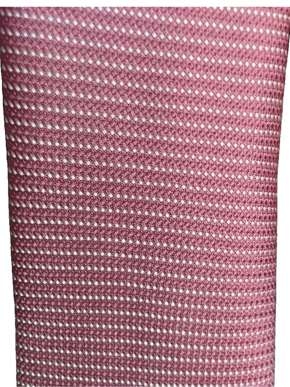 Michael Kors 100% Silk Pink with White Stripes Tie (3.25 in x 59.25 in)